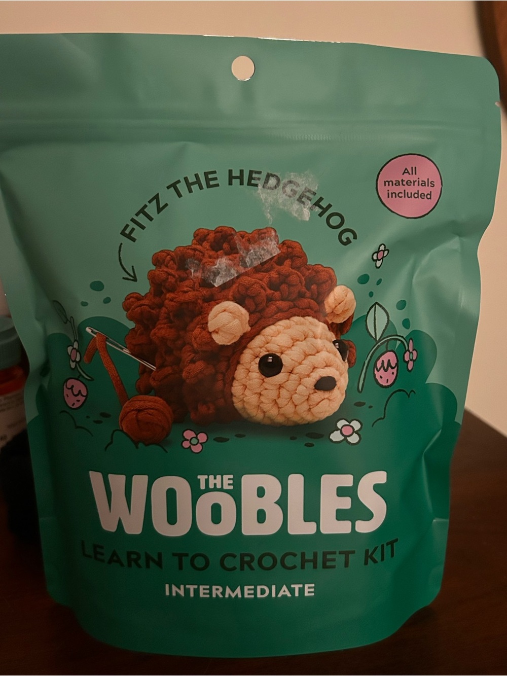 The Woobles Fitz the Hedgehog Crochet Kit - Brown & Cream